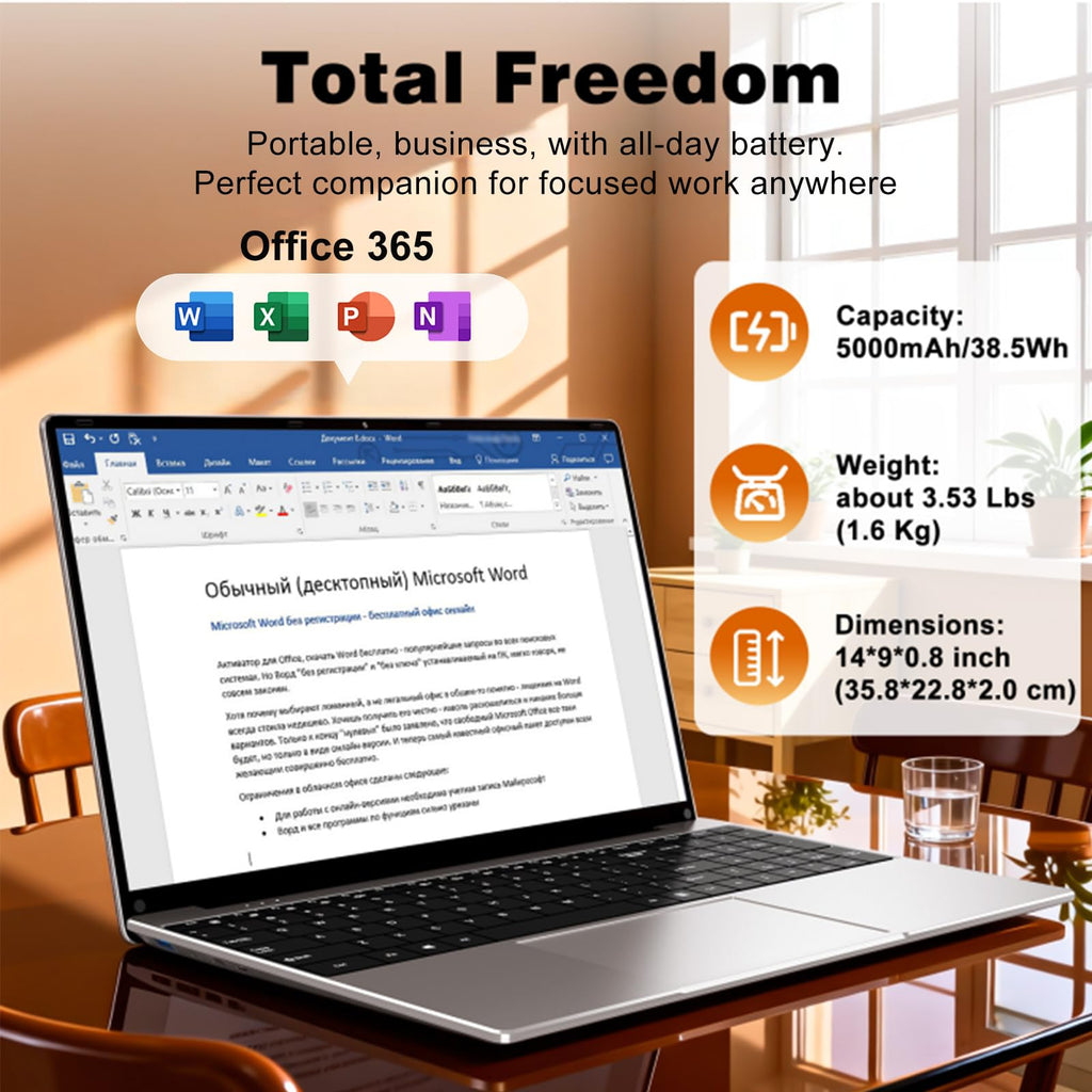 15.6" Laptop Computer Core I5 16GB RAM 512GB SSD B6916