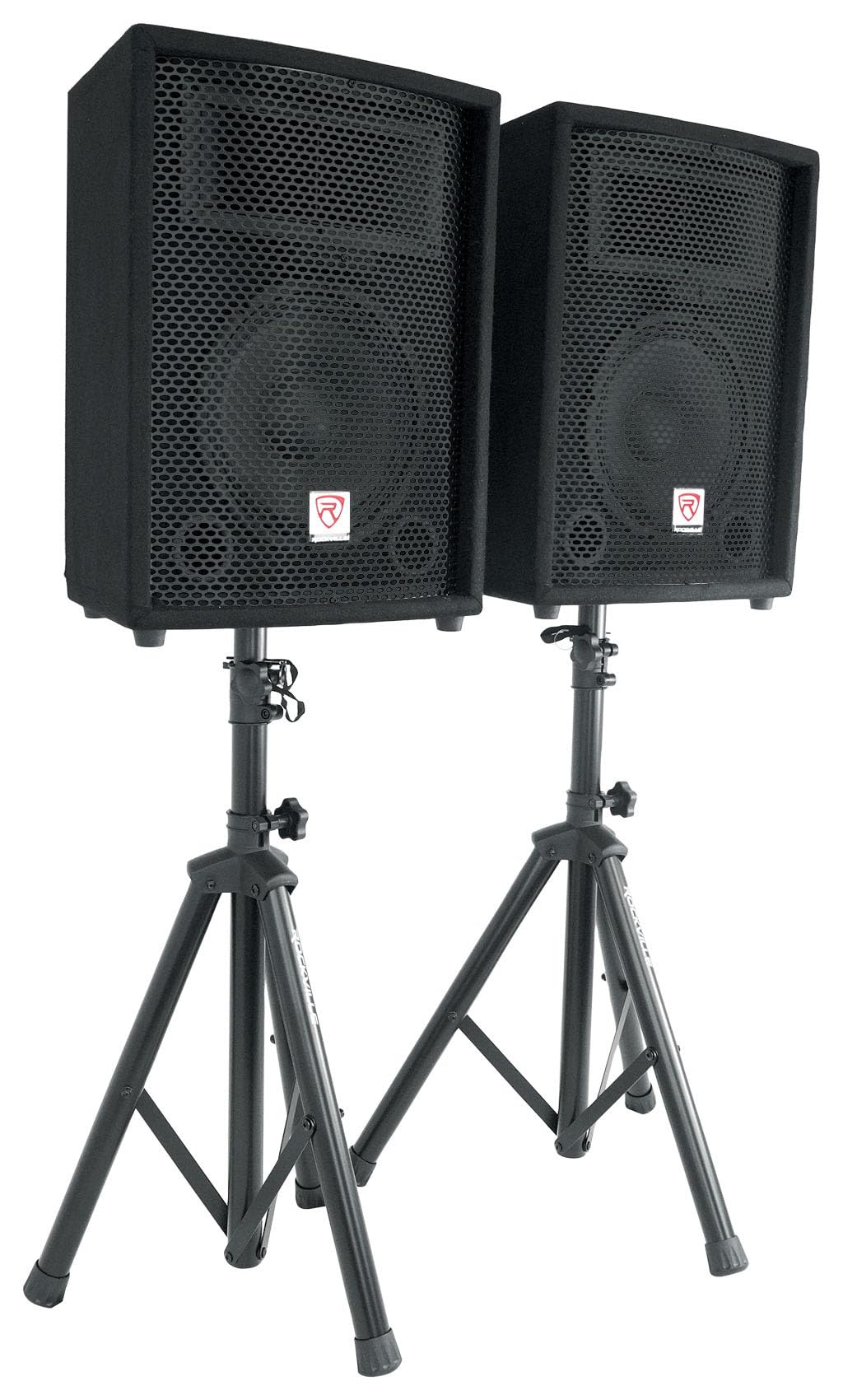 10" PA Speaker Pair with Mixer and Wireless Mics F480