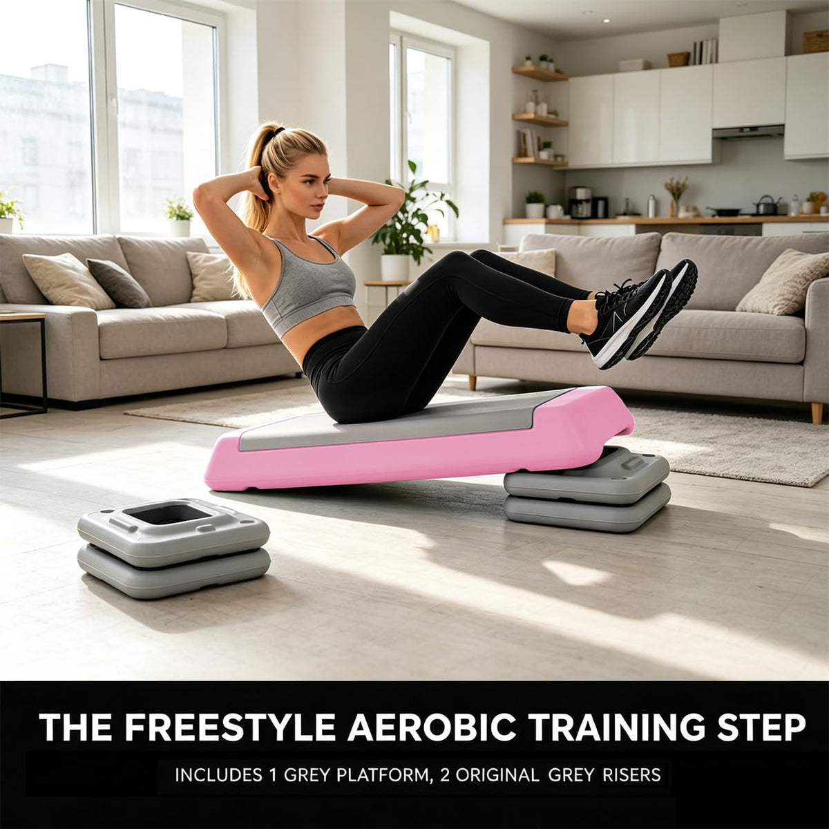 Height Adjustable Aerobic Step Platform Y587598