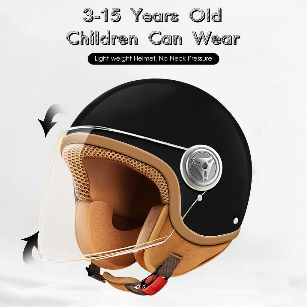 Kids 3/4 Open Face Motorcycle Helmet A119