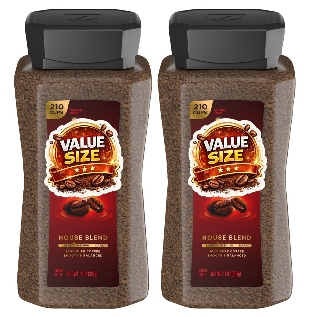 Instant Coffee 14oz Plastic Jar 2 Count A454