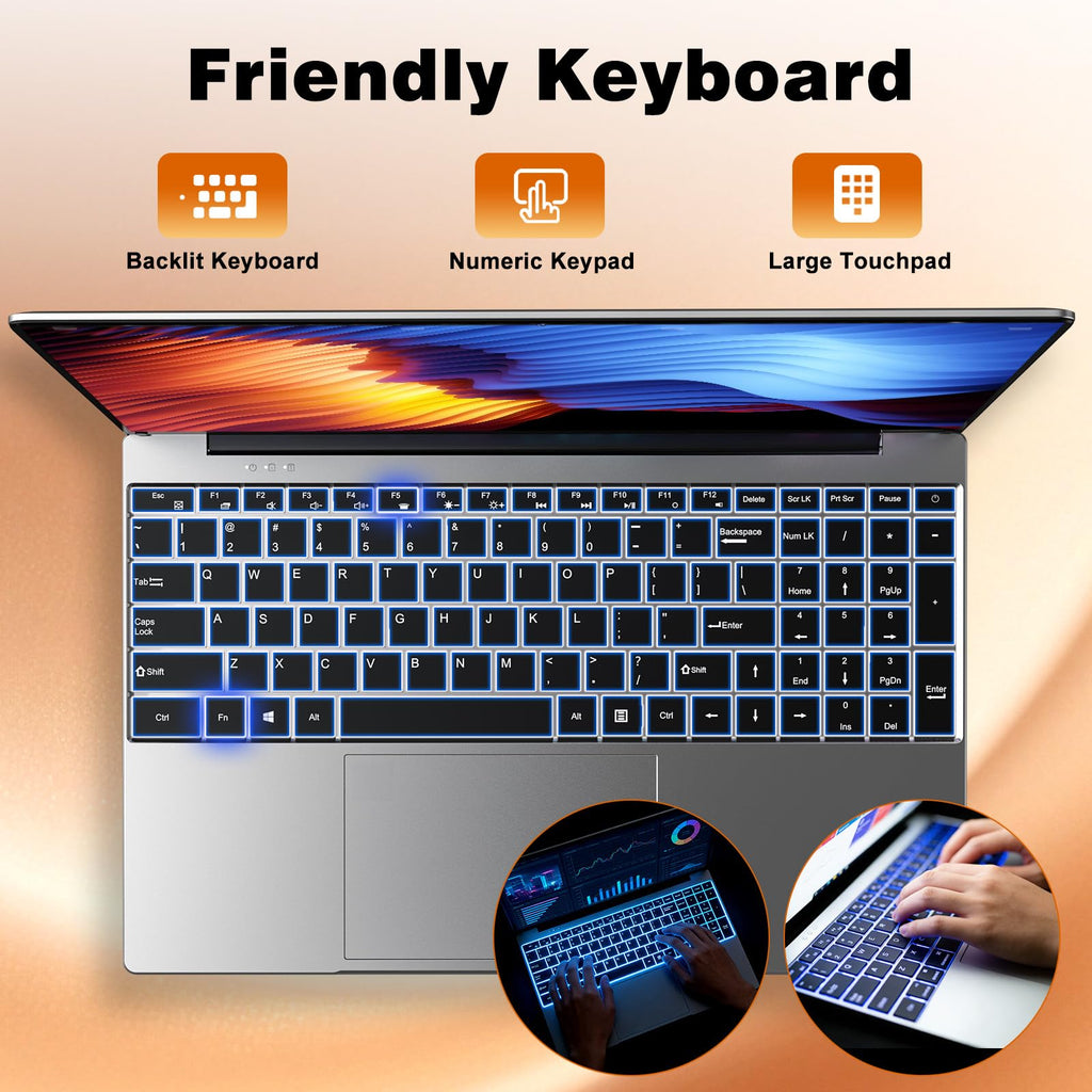 15.6" Laptop Computer Core I5 16GB RAM 512GB SSD B6916