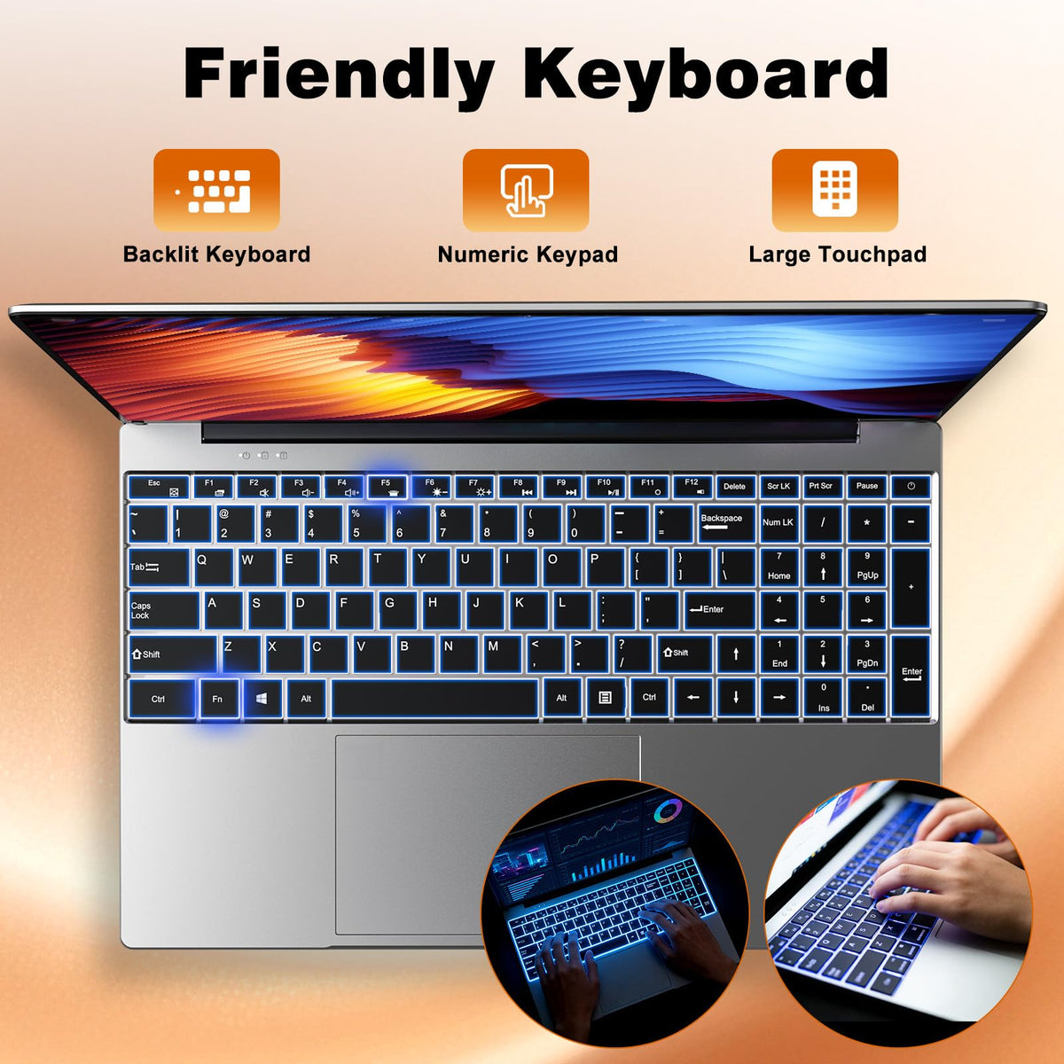 15.6" Laptop Computer Core I5 16GB RAM 512GB SSD B6916