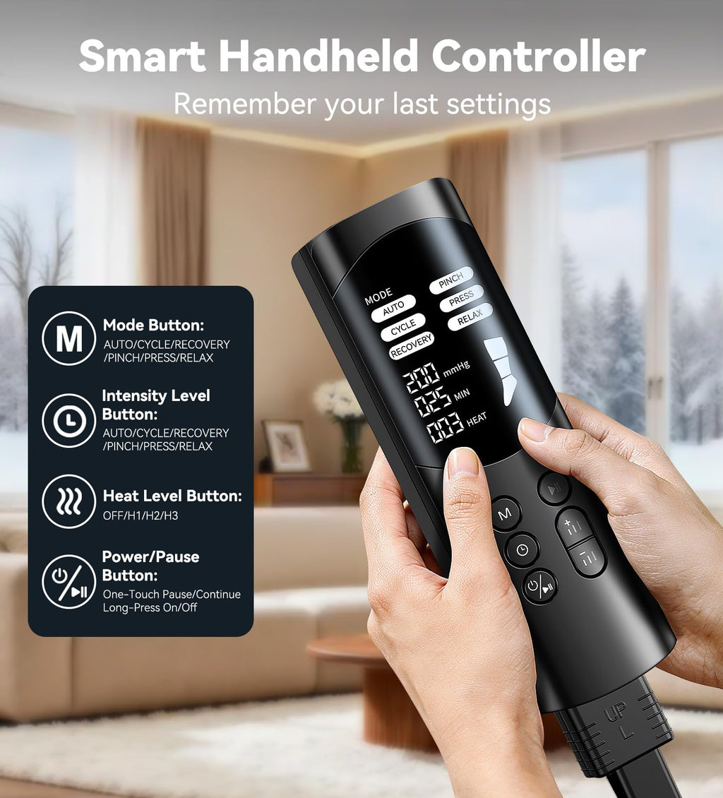 Leg Compression Massager with 3-Zone Heat F80582