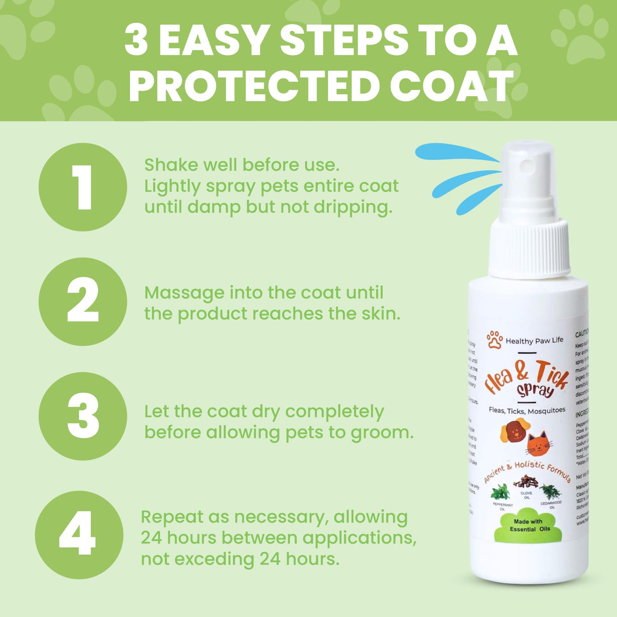 Plant-Based Flea & Tick Spray for Dogs & Cats B627779