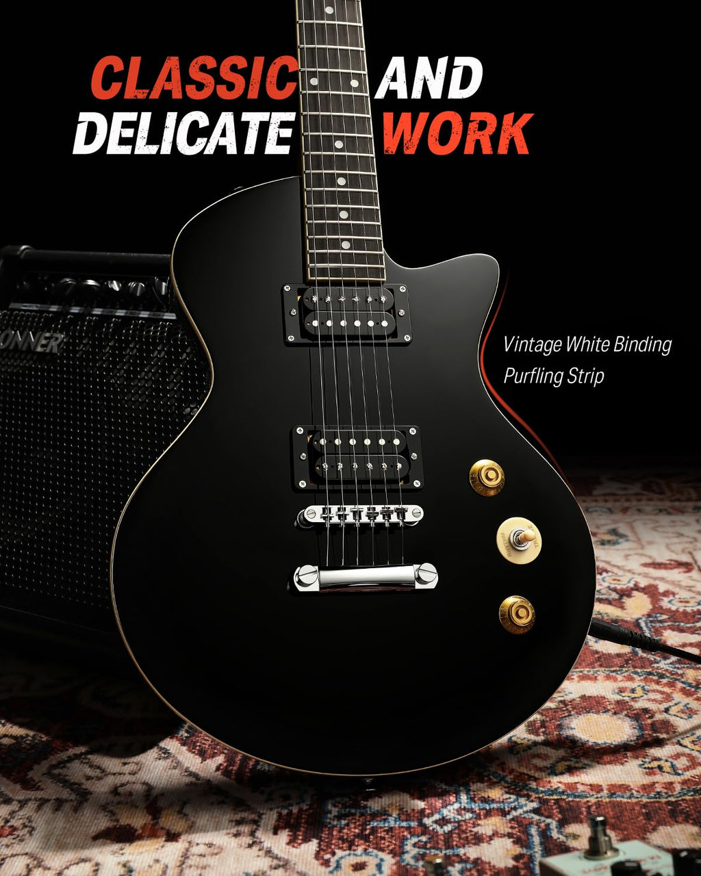 39" Electric Guitar with Dual Humbucker Pickups J2418
