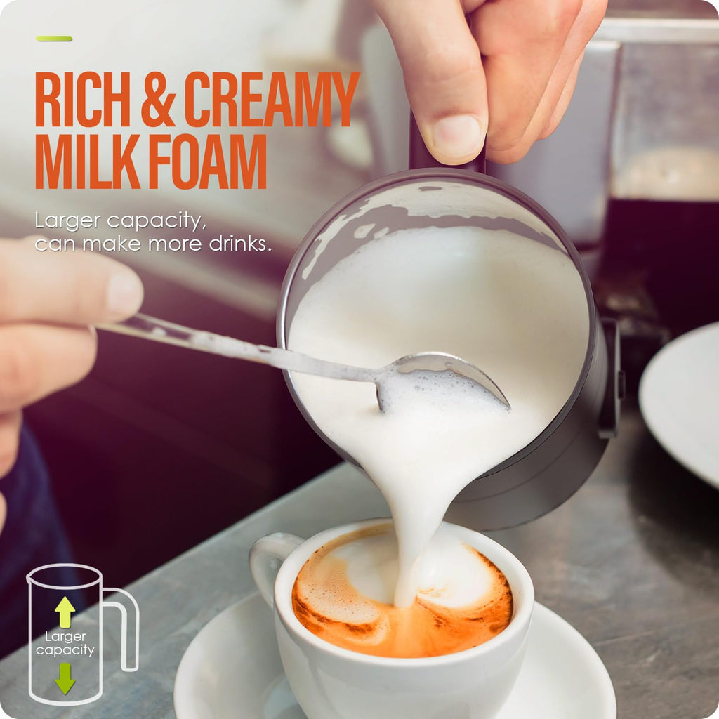 4 in 1 Automatic Milk Frother and Steamer 350ML Black A7064