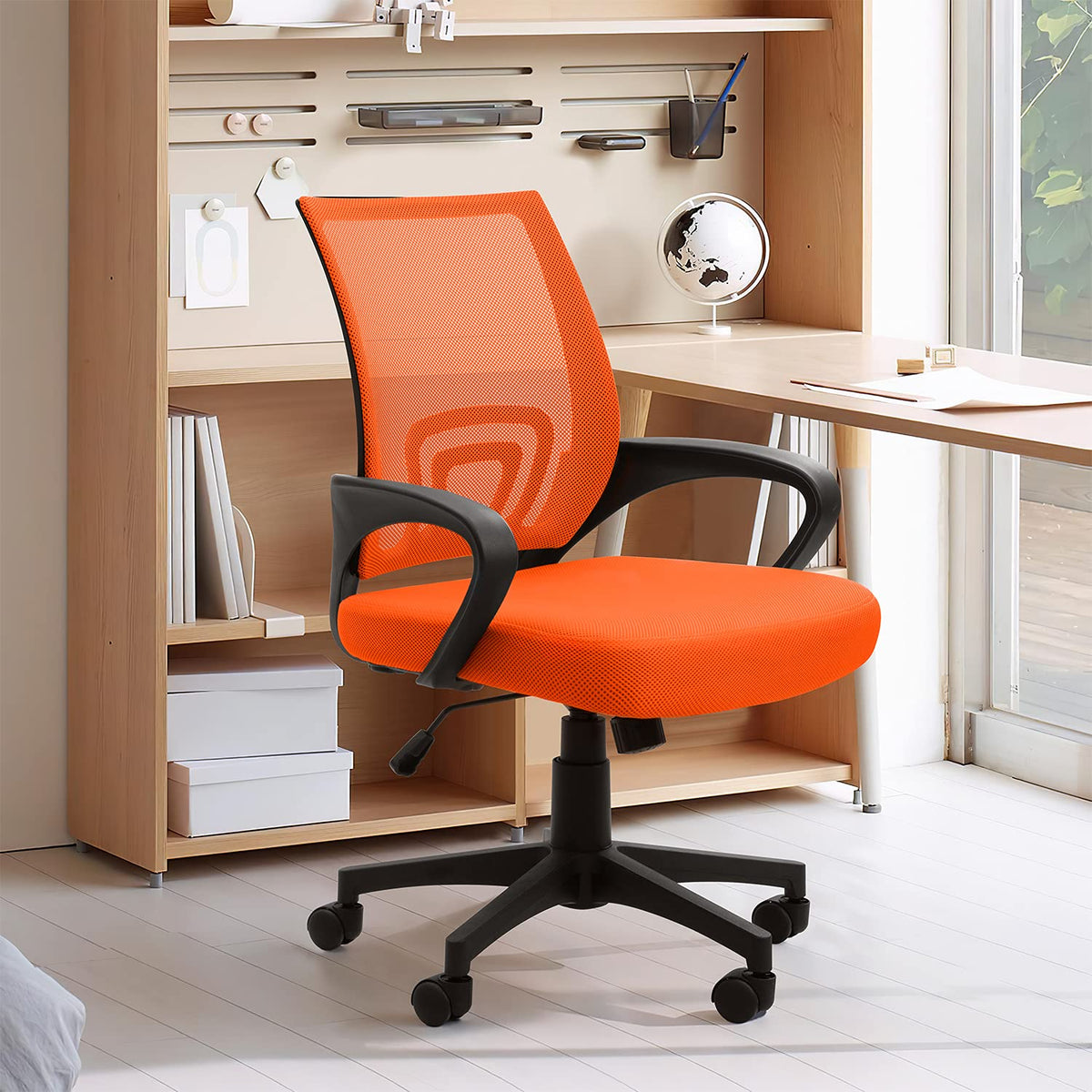 Orange Mesh Ergonomic Office Chair E648016