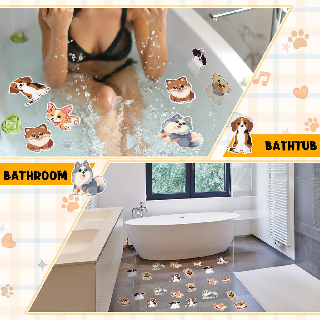 24 Pcs Dog Bathtub Non Slip Stickers S421