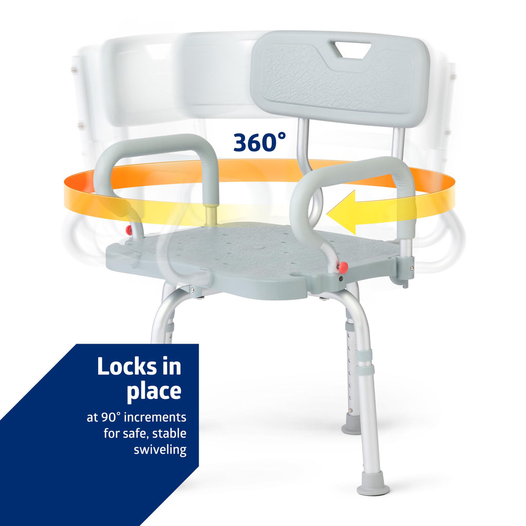 Swivel Bath Chair with Backrest T591