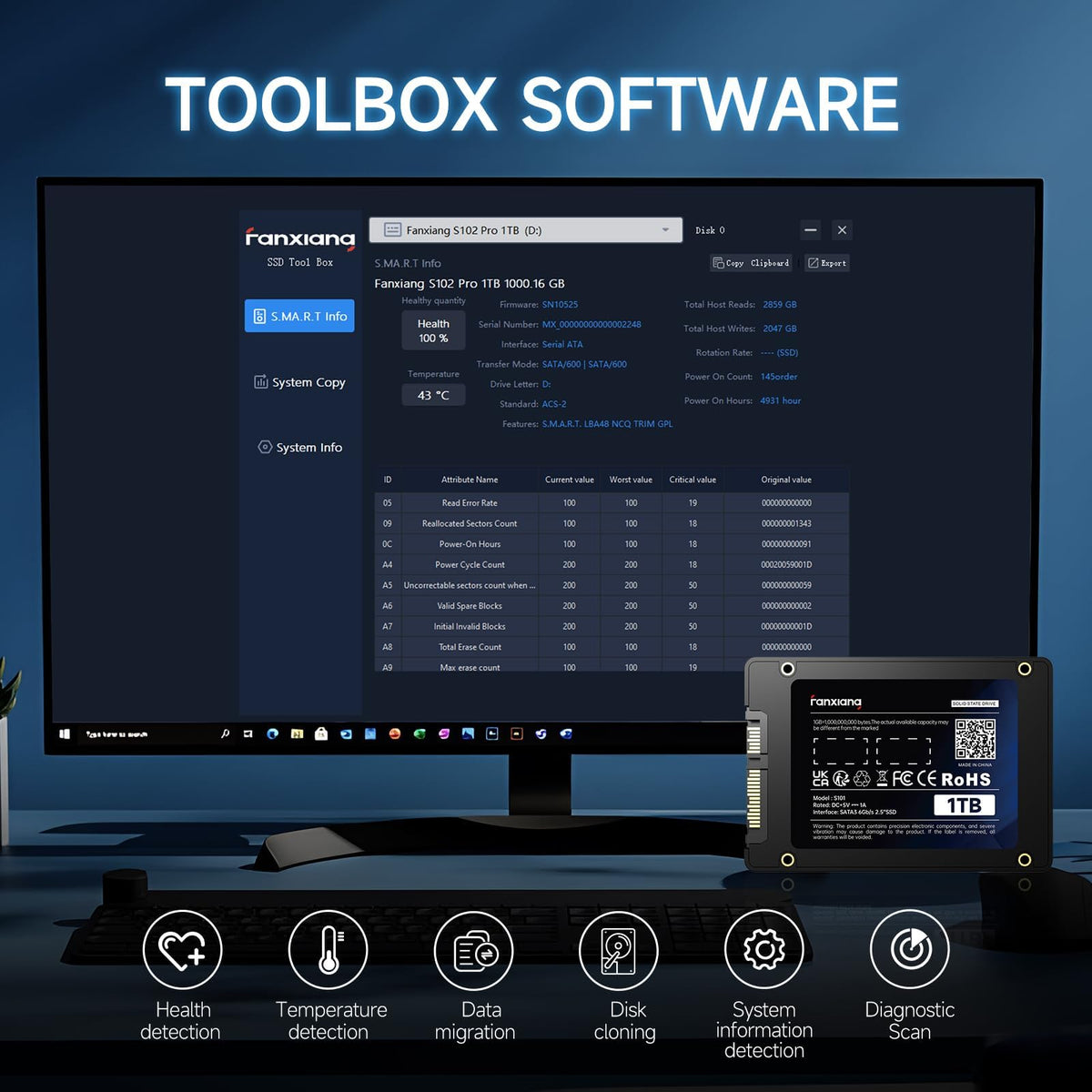 1TB SATA III 2.5'' Internal Solid State Drive L464