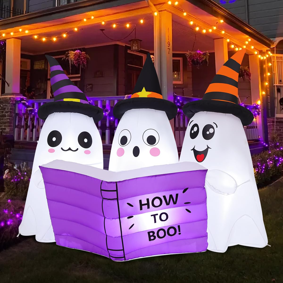 5.2FT Halloween Inflatables Ghost Outdoor Decoration with Built-in LEDs Q336299