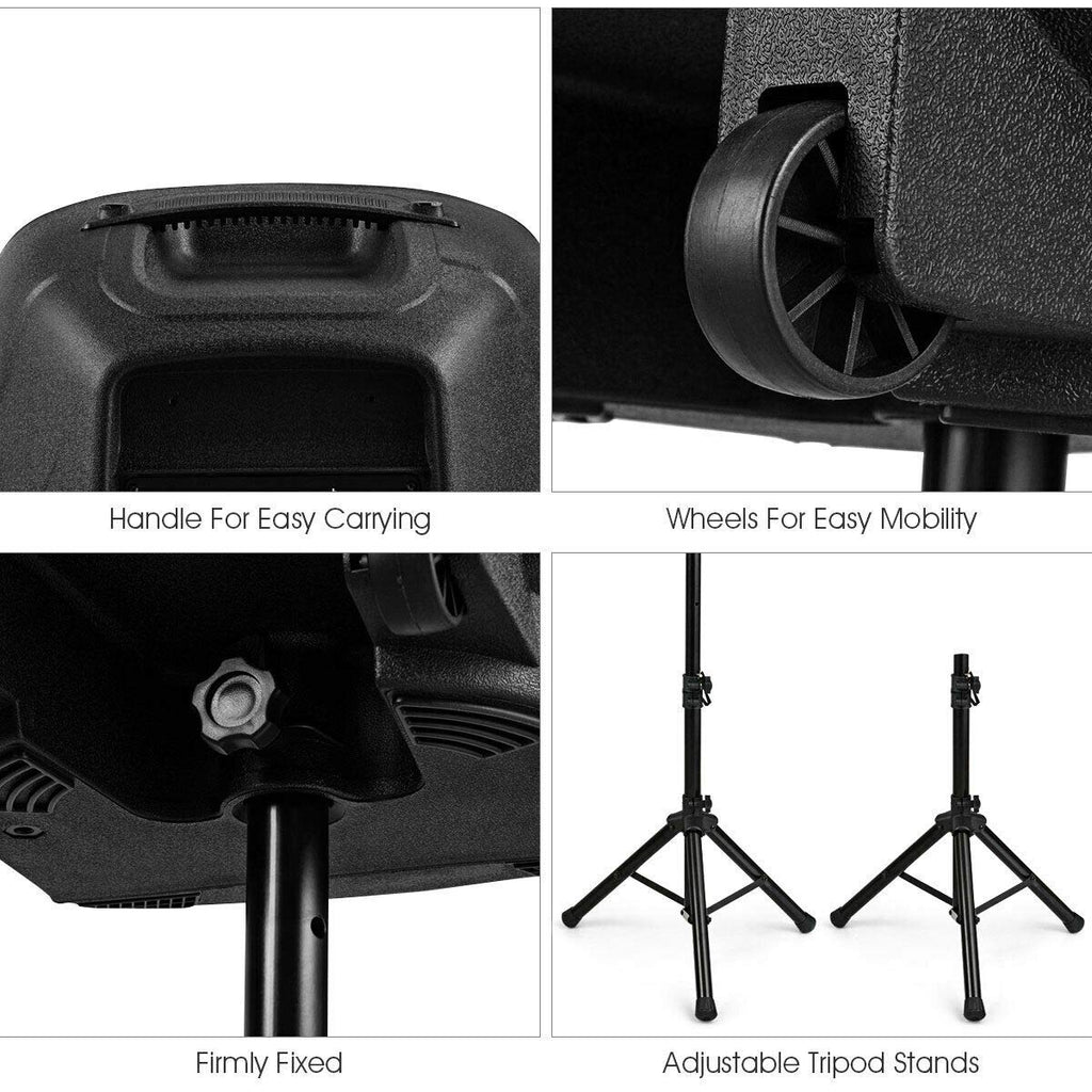 15" 1500W 2-Way Portable PA Speaker System M510