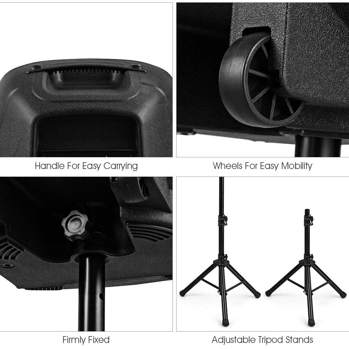 15" 1500W 2-Way Portable PA Speaker System M510