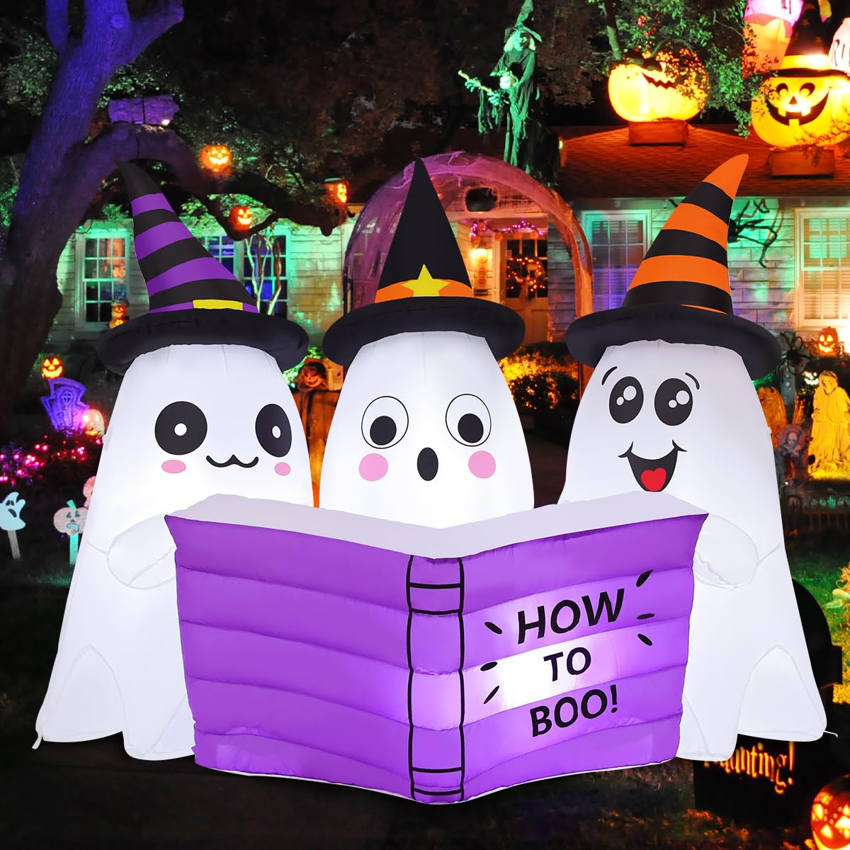 5.2FT Halloween Inflatables Ghost Outdoor Decoration with Built-in LEDs Q336299