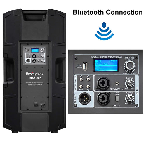 12-Inch Powered PA Speaker with Bluetooth, USB Port, XLR Inputs G925902