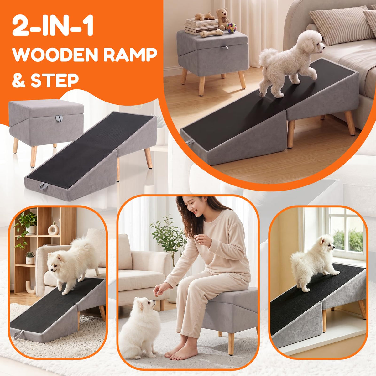 Foldable Dog Ramp Gray S2364
