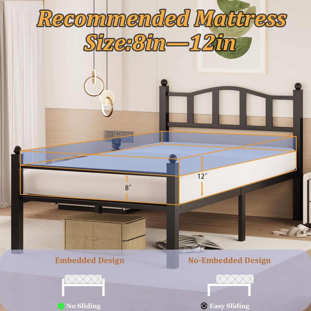 Twin Bed Frames with Headboard Z20274