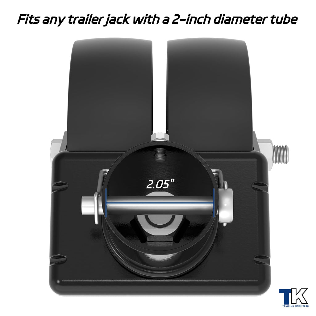 Dual 6" Trailer Jack Swivel Caster Wheel G775