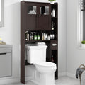 Over The Toilet Storage Cabinet with Doors and Shelves N802