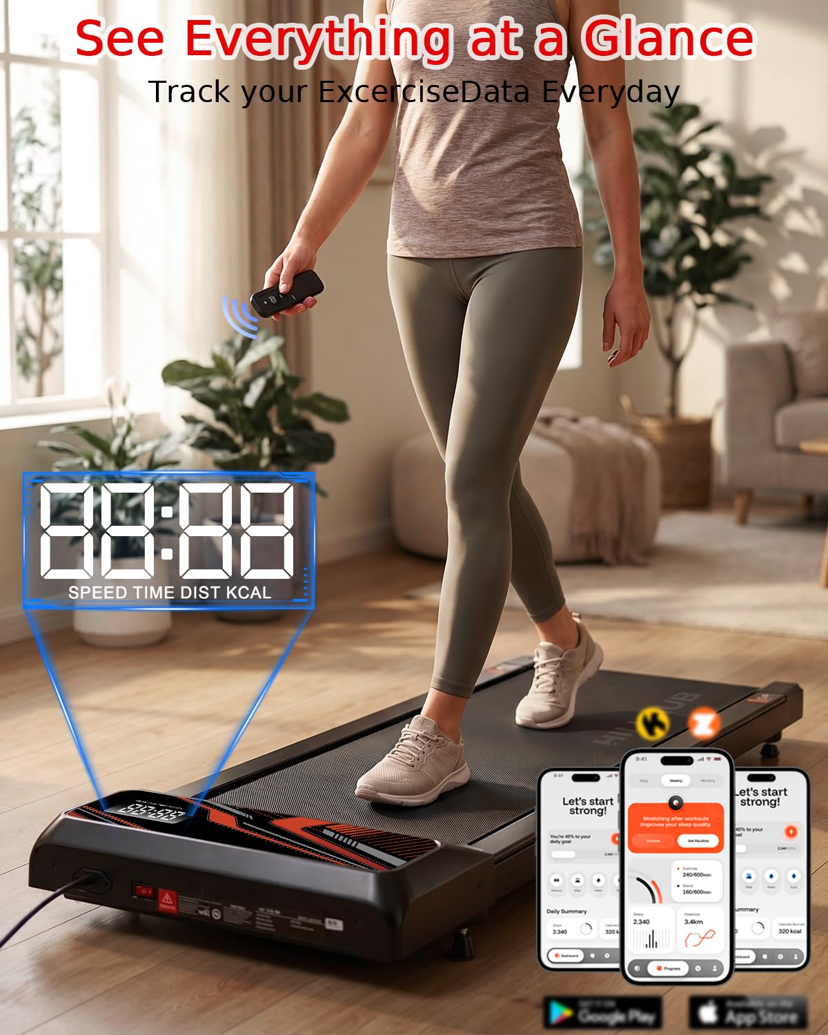 2.5HP Treadmill with Handle Bar A239327