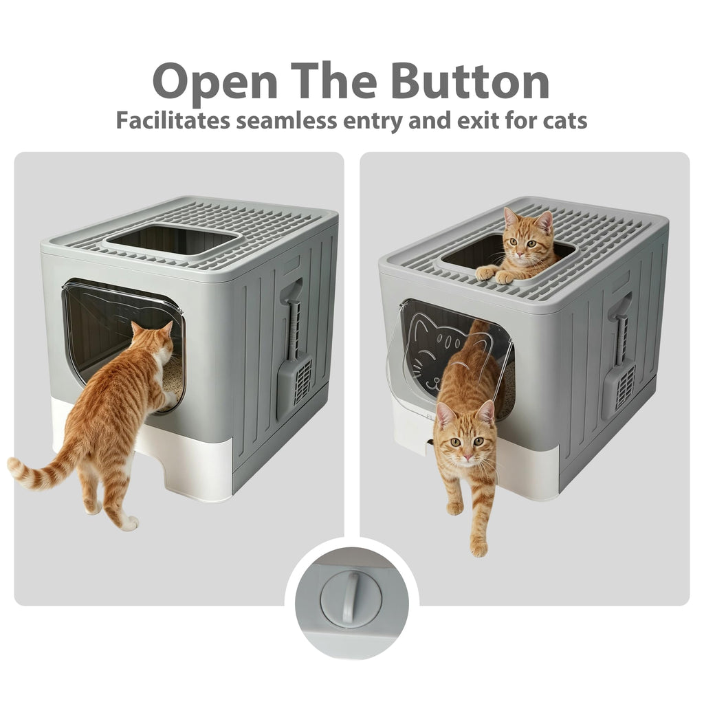 Stainless Steel Cat Litter Box with Lid J3702