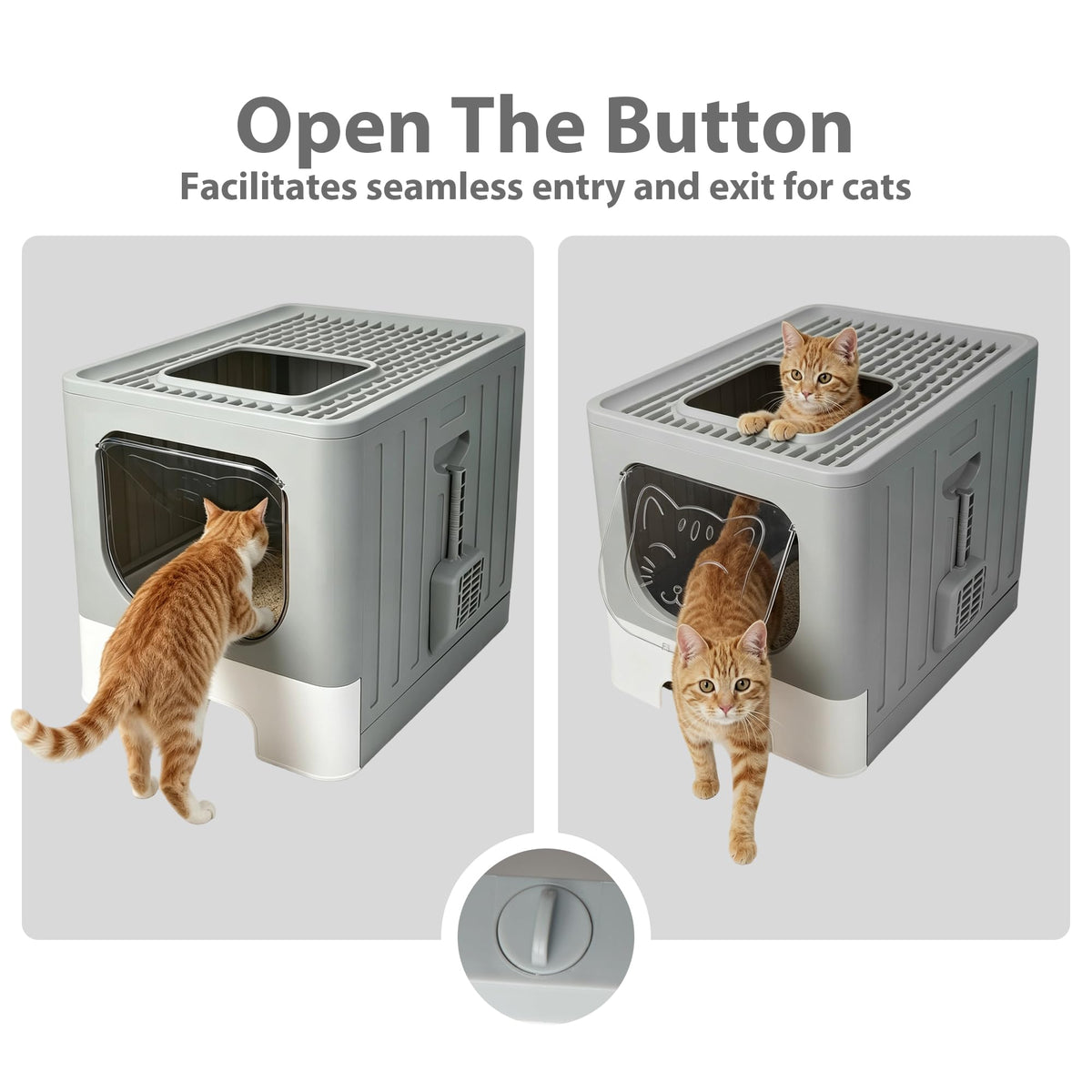 Stainless Steel Cat Litter Box with Lid J3702