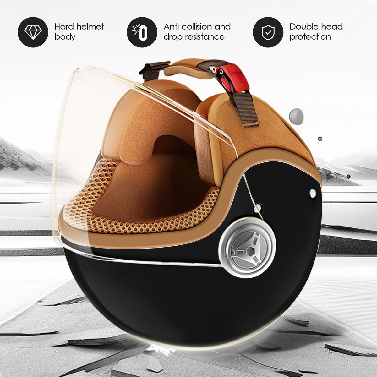 Kids 3/4 Open Face Motorcycle Helmet A119