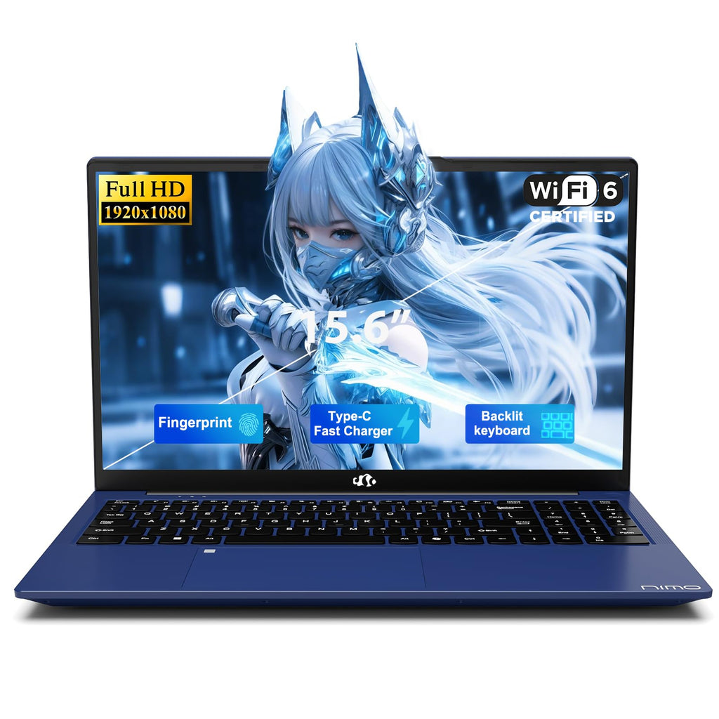 15.6" FHD Laptop, Intel 4 Cores, 8GB RAM, 256GB SSD O4011