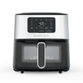 6-Quart Air Fryer with 5 Cooking Functions, Stainless Steel & Black Y400