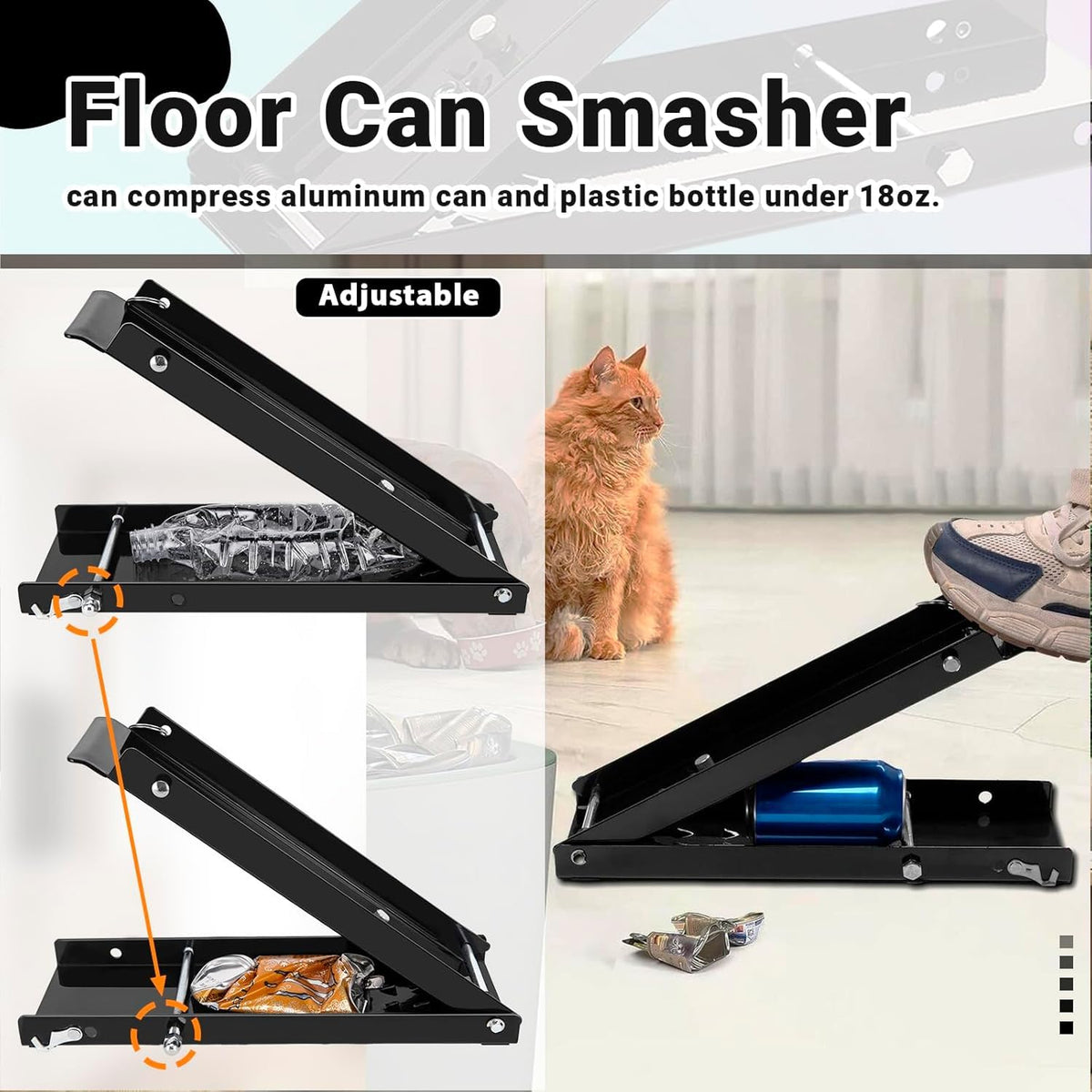 Heavy Duty Floor Can Crusher E855