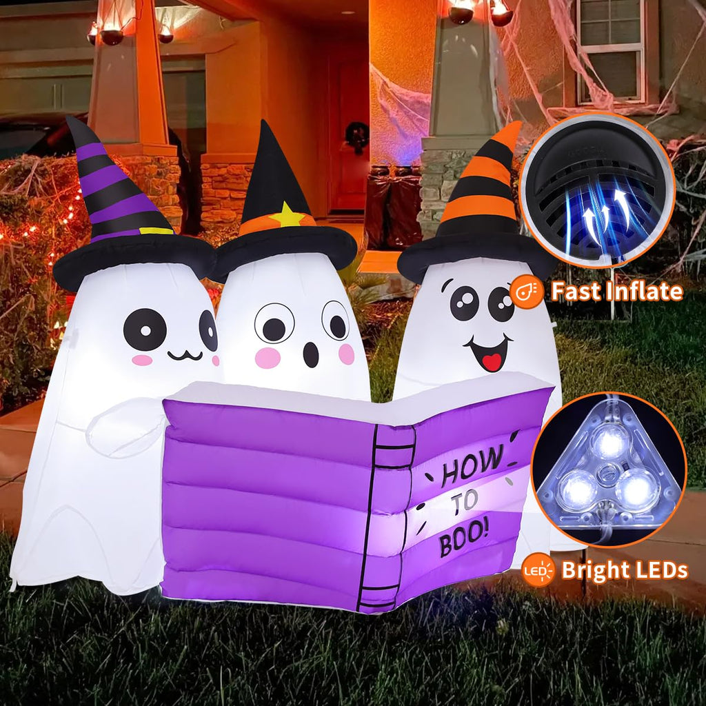 5.2FT Halloween Inflatables Ghost Outdoor Decoration with Built-in LEDs Q336299