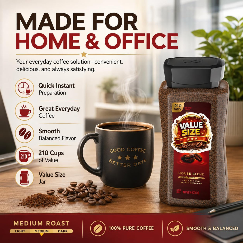 Instant Coffee 14oz Plastic Jar 2 Count A454