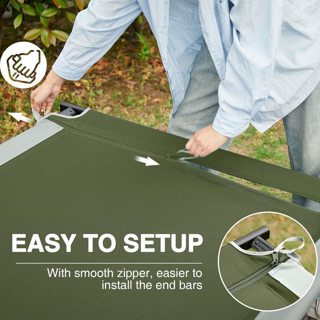 Extra Wide Folding Camping Cot with Carry Bag W906