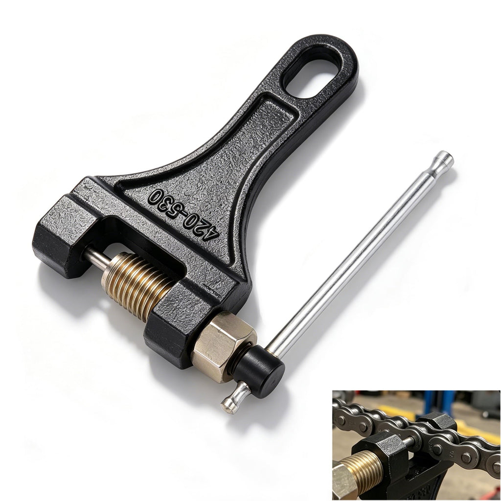 Motorcycle Chain Breaker 420-530 Roller Chain Tool Black X647568