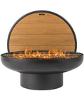 32 Inch Round Wood Burning Fire Pit Table with Grill N455