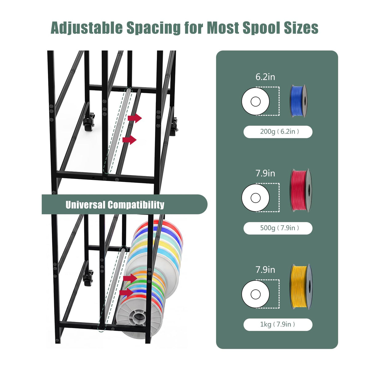 Filament Storage Rack with Wheels K5678