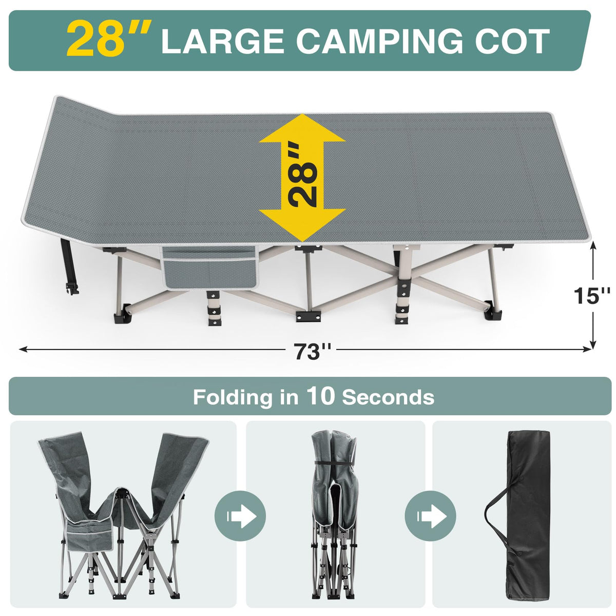 Folding Camping Cot G22849