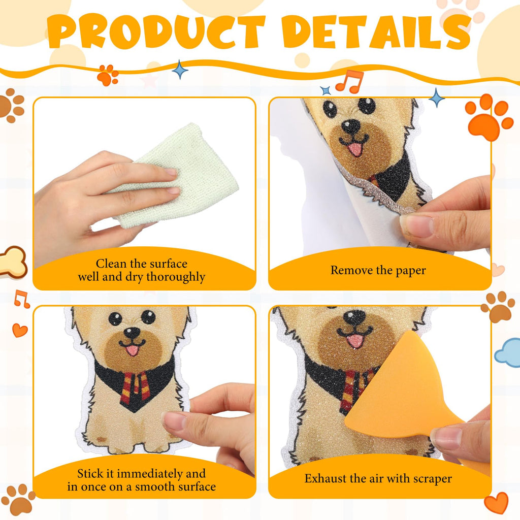 24 Pcs Dog Bathtub Non Slip Stickers S421