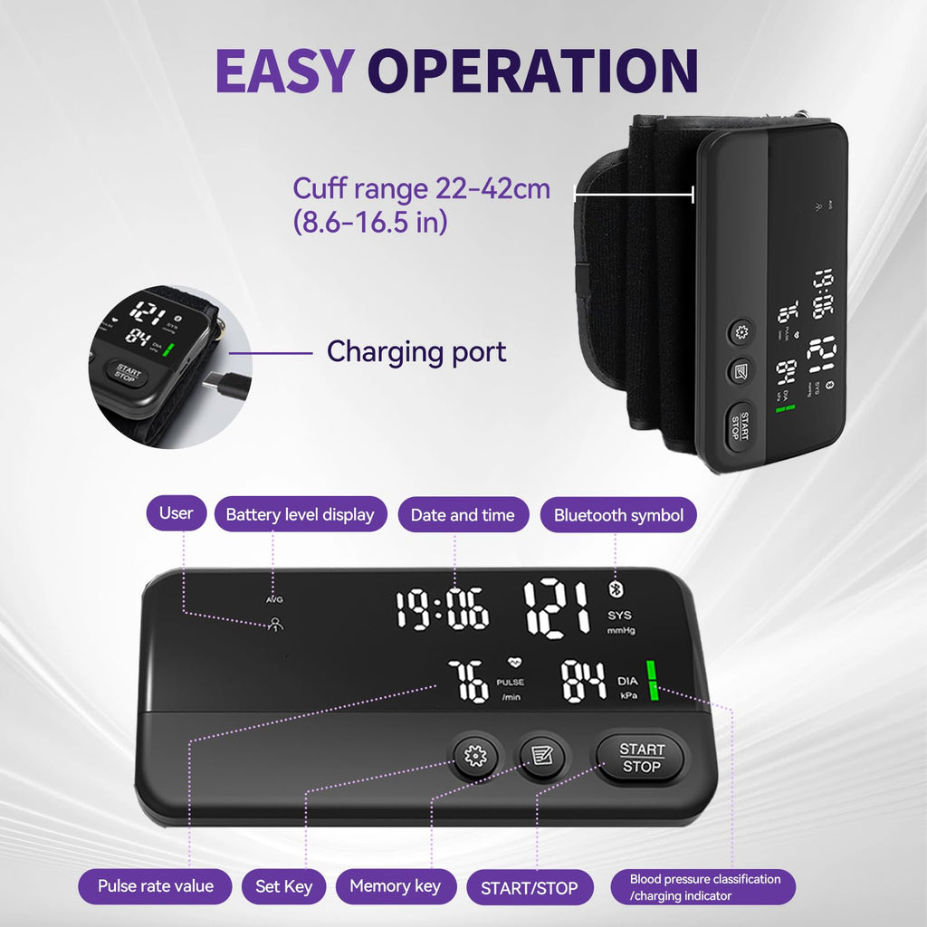 Wireless Upper Arm Blood Pressure Monitor W8624