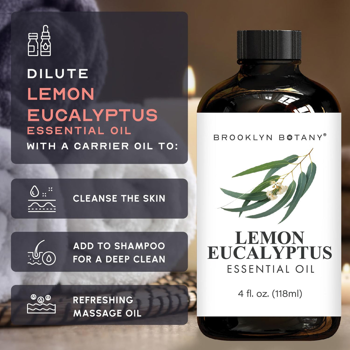 Lemon Eucalyptus & Lavender Essential Oils 4 Fl Oz Pack of 2 P4419