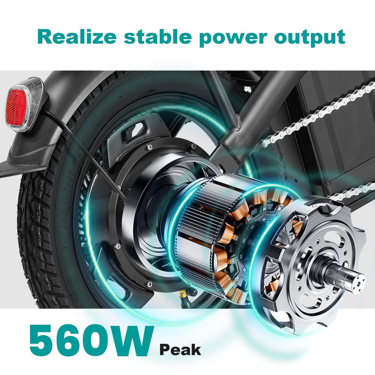 Electric Bike 1200W Peak Motor 20-28MPH 32 Miles Range Removable Battery L477