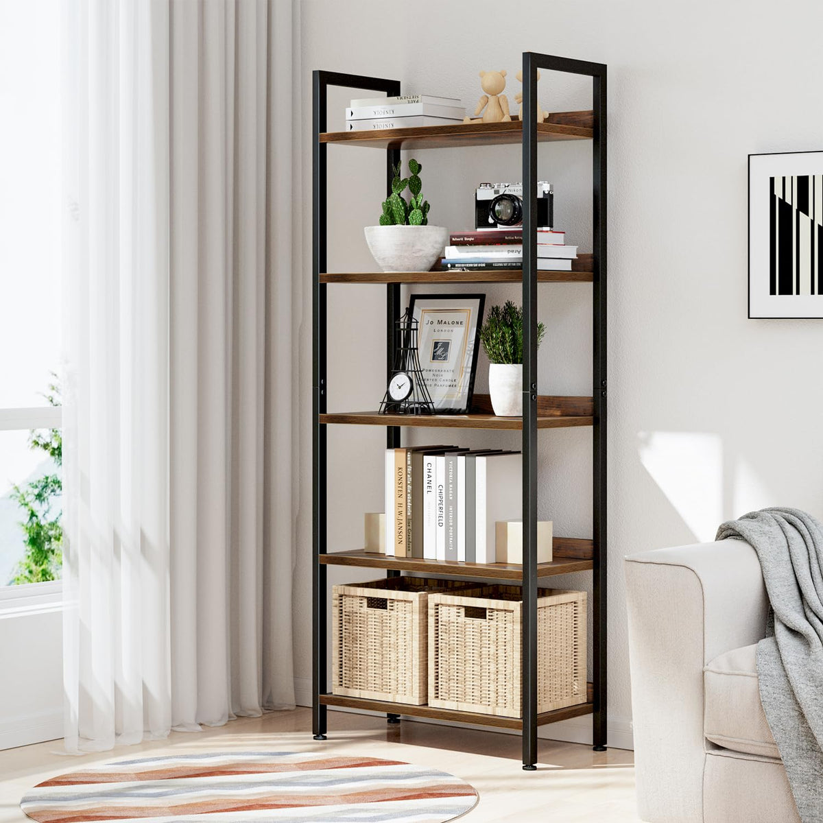 5 Tier Freestanding Bookshelf B9509
