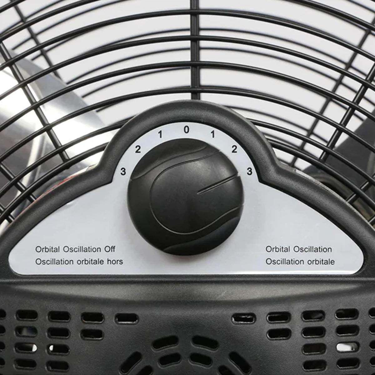 High Velocity Metal Orbital Floor Fan, 3 Speeds, Black, 20in R8577