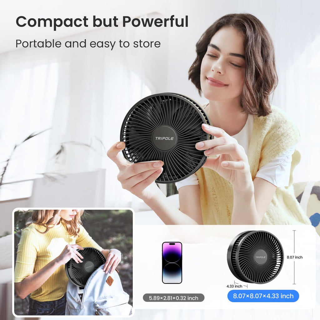 Portable Rechargeable Oscillating Standing Fan Q562