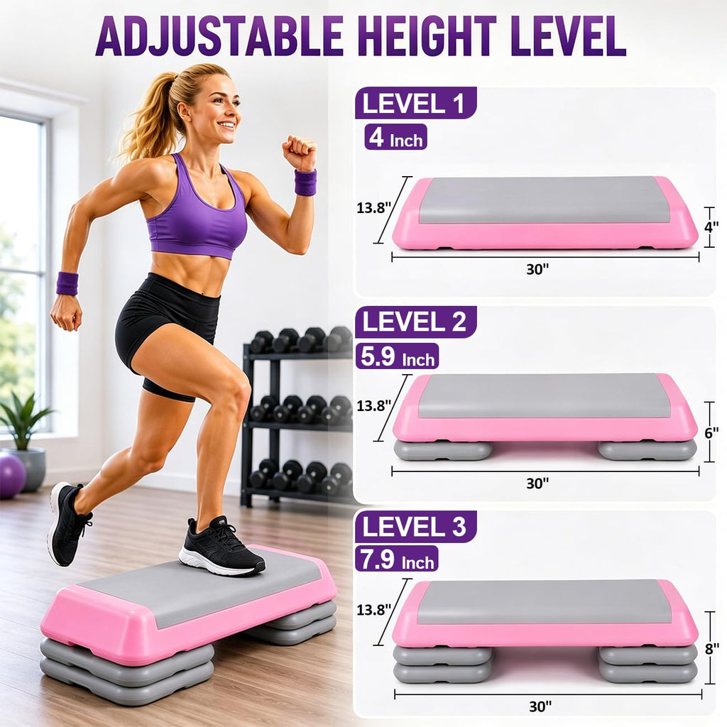 Height Adjustable Aerobic Step Platform Y587598