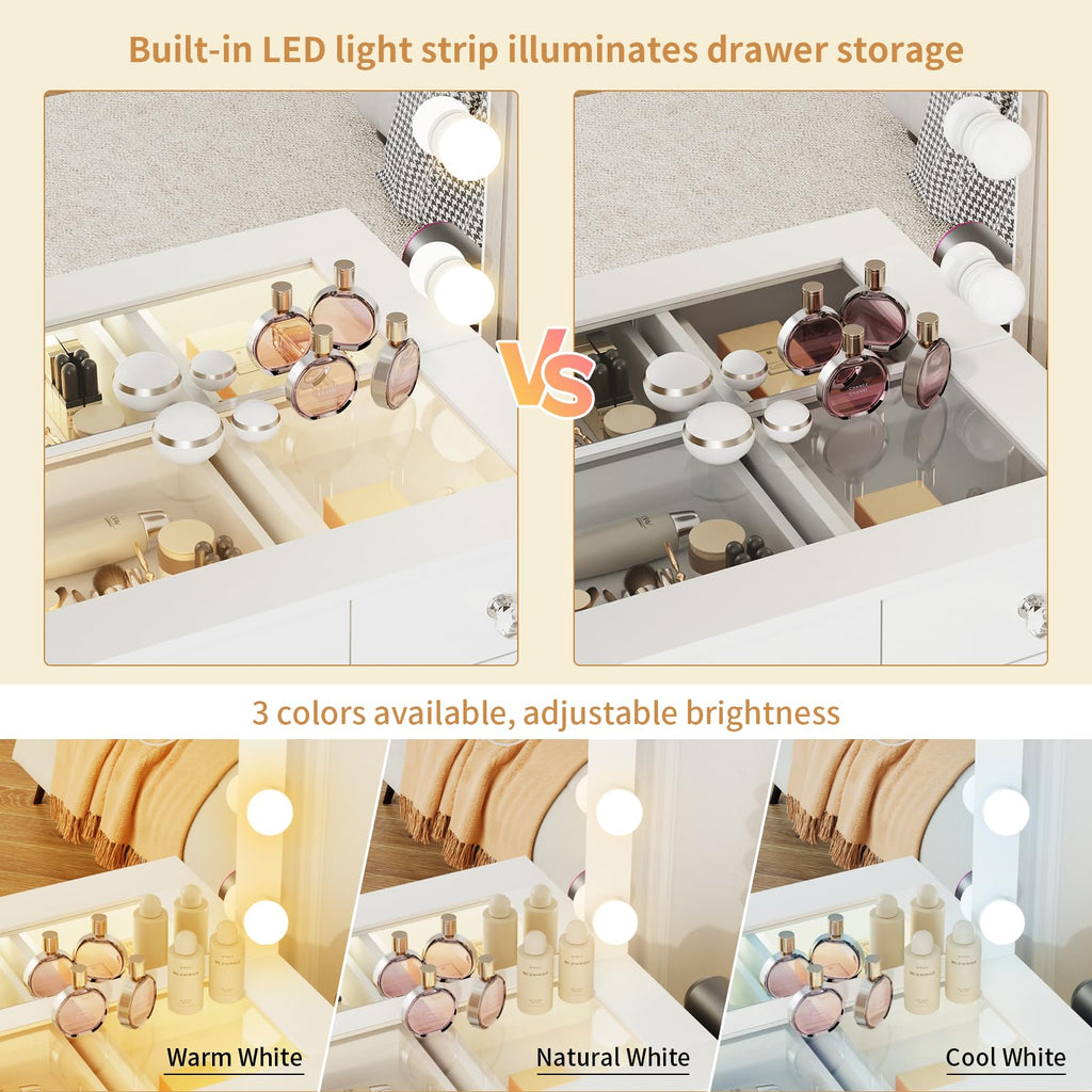 Vanity with Lighted Mirror F8138