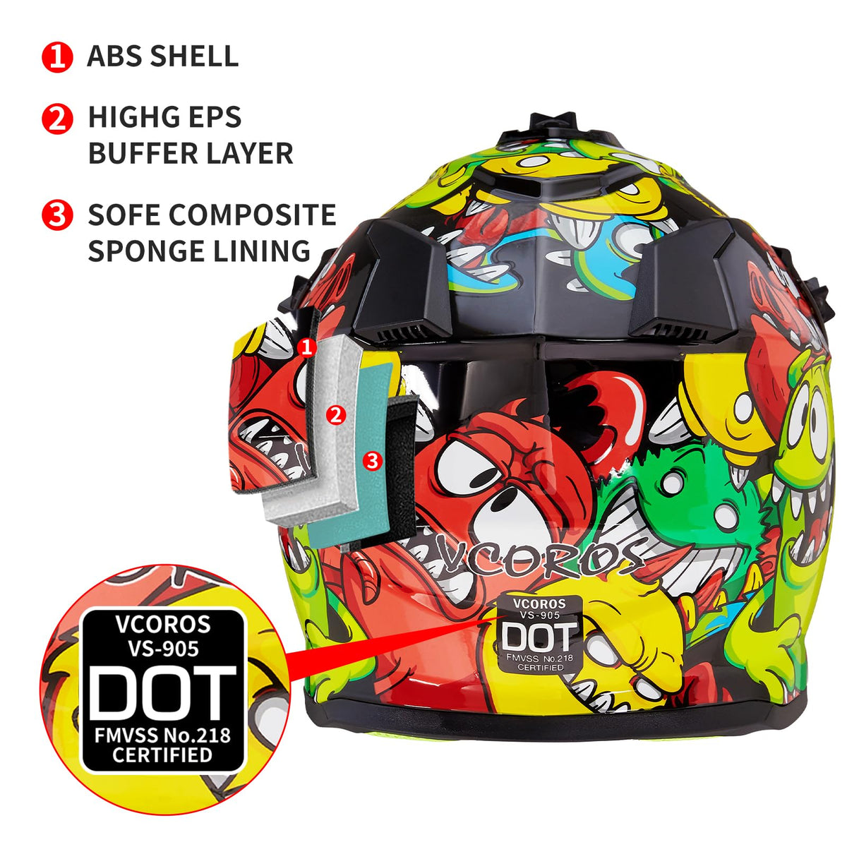 Kids DOT Approved Motocross Helmets S908