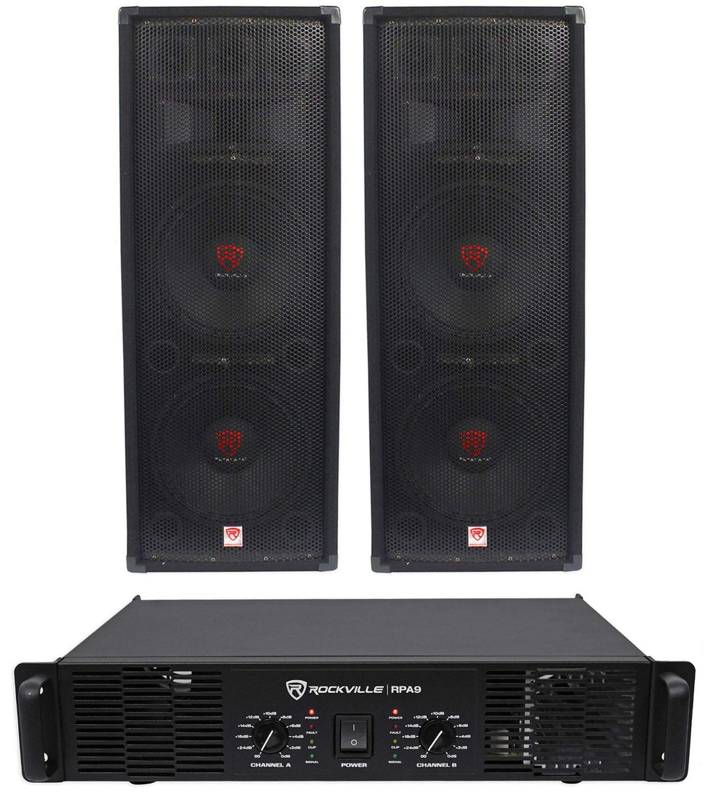 12" 2000W DJ PA Speaker Pair with Amplifier N785