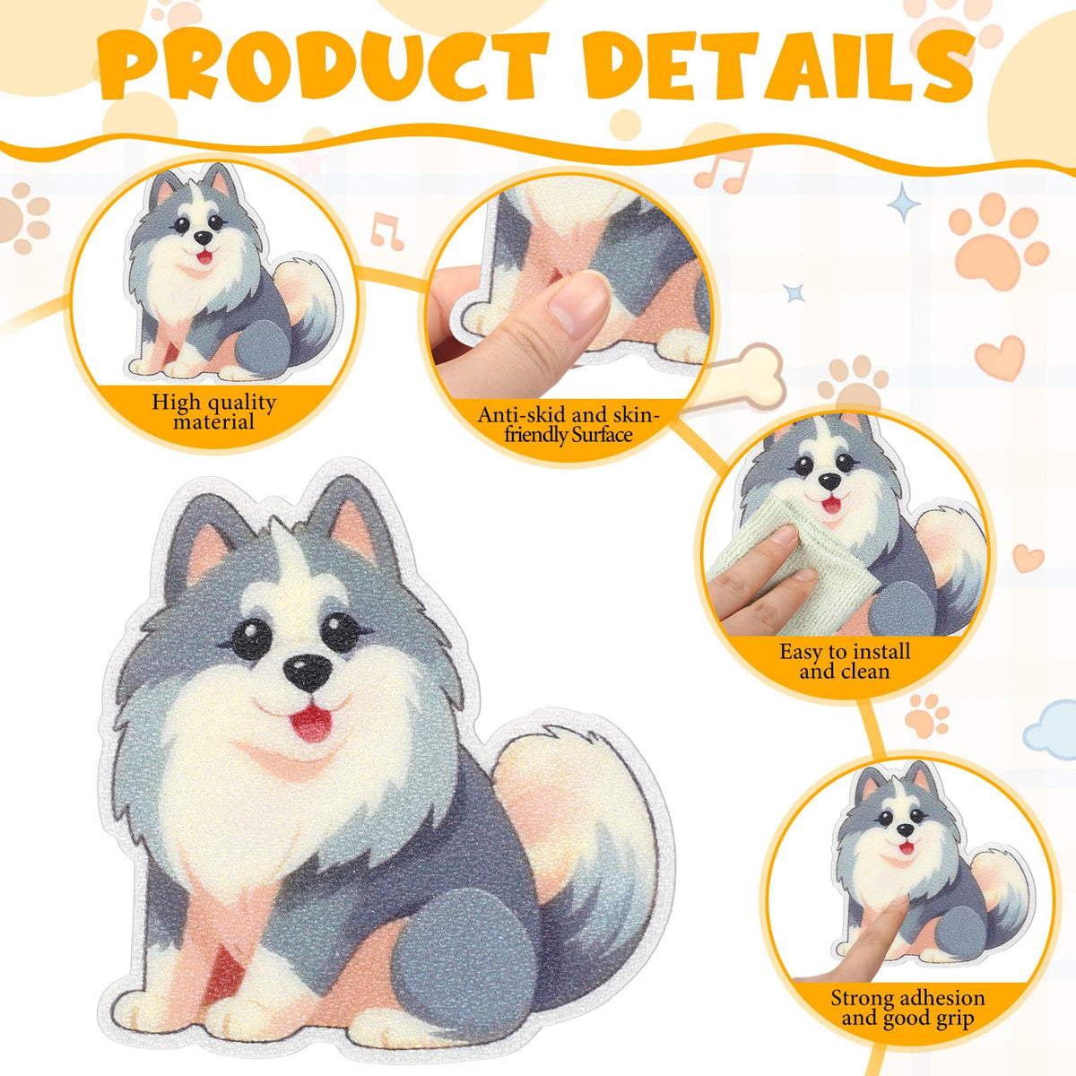 24 Pcs Dog Bathtub Non Slip Stickers S421